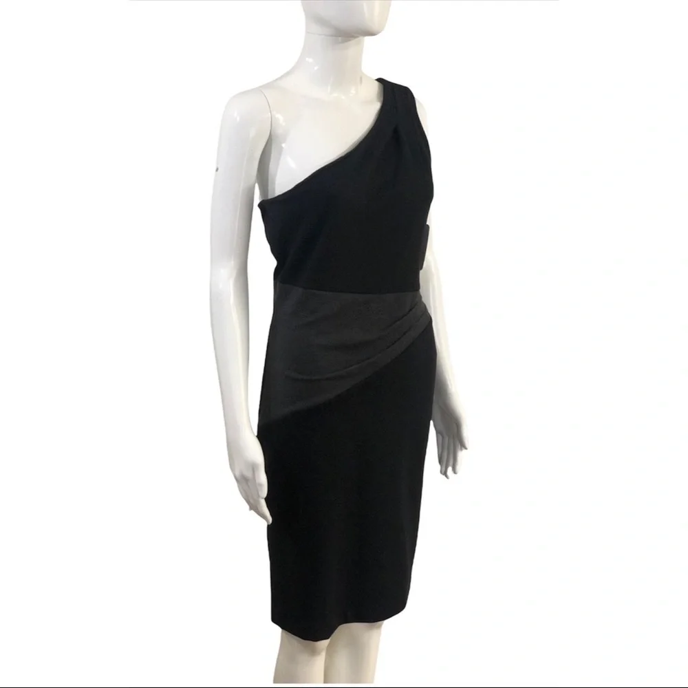 Weston Wear Womens Size M Dress Sheath One Shoulder black Sleeveless NWT - Picture 4 of 11